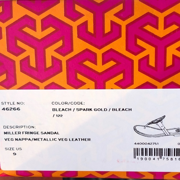 NWT/B TORY BURCH MILLER FRINGE SANDAL-9 - Picture 6 of 6